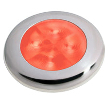 Hella Marine Slim Line LED 'Enhanced Brightness' Round Courtesy Lamp - Red LED - Stainless Steel Bezel - 12V | 980507221