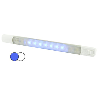 Hella Marine Surface Strip Light w/Switch - White/Blue LEDs - 12V | 958121011