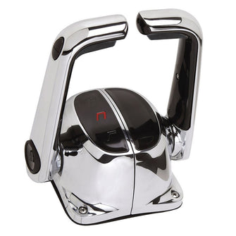 Uflex&nbsp;Twin Lever Top Mount Control w/Neutral Lock &amp; Trim Switch - Chrome | B502CHT/L