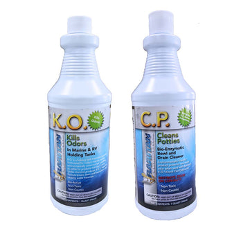 Raritan Potty Pack w/K.O. Kills Odors &amp; C.P. Cleans Potties - 1 of Each - 32oz Bottles | 1PPOT