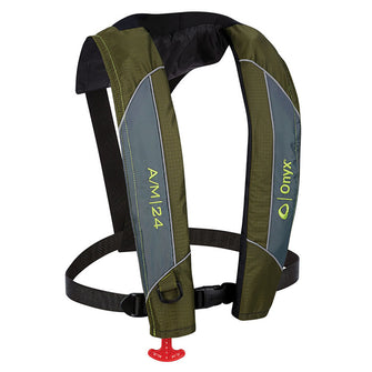 Onyx A/M-24 Automatic/Manual Inflatable PFD Life Jacket - Green | 132000-400-004-18