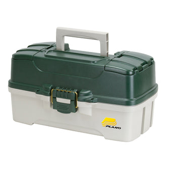 Plano 3-Tray Tackle Box w/Duel Top Access - Dark Green Metallic/Off White | 620306