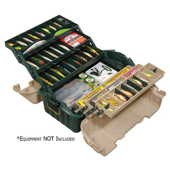 Plano Hip Roof Tackle Box w/6-Trays - Green/Sandstone | 861600