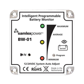 Samlex Battery Monitor - 12V or 24V - Programmable | BW-01