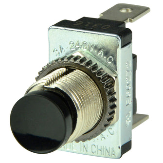 BEP Black SPST Momentary Contact Switch - OFF/(ON) | 1001402