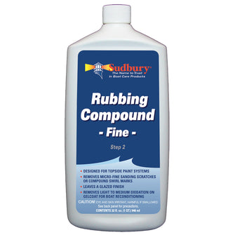 Sudbury Rubbing Compund Fine - Step 2 - 32oz Fluid | 442