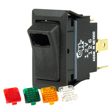 BEP SPST Rocker Switch - 1-LED w/4-Colored Covers - 12V/24V - ON/OFF | 1001716