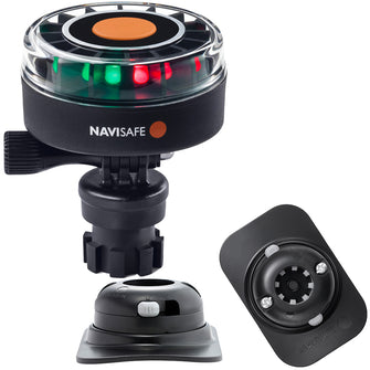 Navisafe Navilight 2NM Tricolor w/Navimount Base &amp; RIB Mount - Black | 340KIT2