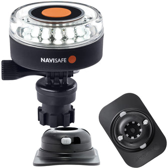 Navisafe Navilight 360&deg; 2NM White w/Navimount Base &amp; RIB Mount - Black | 040KIT2