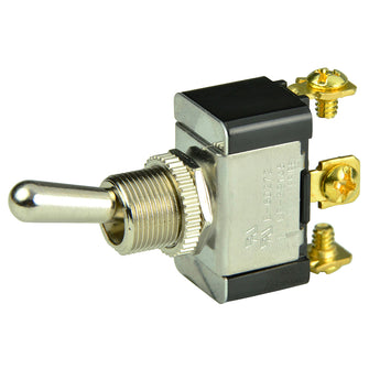 BEP SPDT Chrome Plated Toggle Switch - ON/OFF/(ON) | 1002015