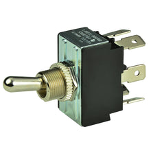 BEP DPDT Chrome Plated Toggle Switch - ON/OFF/(ON) | 1002014