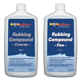 Sudbury Rubbing Compound Kit - Step 1 Coarse &amp; Step 2 Fine - 32oz Each | 444-442KIT