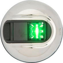 Attwood LightArmor Vertical Surface Mount Navigation Light - Starboard (Green) - Stainless Steel - 2NM | NV3012SSG-7