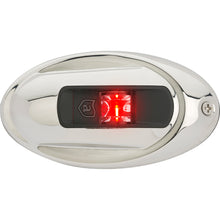 Attwood LightArmor Vertical Surface Mount Navigation Light - Oval - Port (red) - Stainless Steel - 2NM | NV4012SSR-7