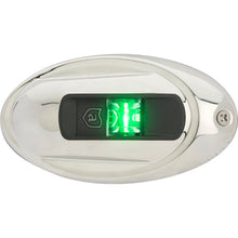 Attwood LightArmor Vertical Surface Mount Navigation Light - Oval - Starboard (green) - Stainless Steel - 2NM | NV4012SSG-7