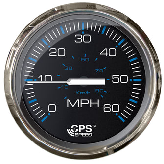 Faria Chesepeake Black 4" Studded Speedometer - 60MPH (GPS) | 33749