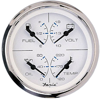 Faria Chesapeake White SS 4" Multifunction Gauge | 33851