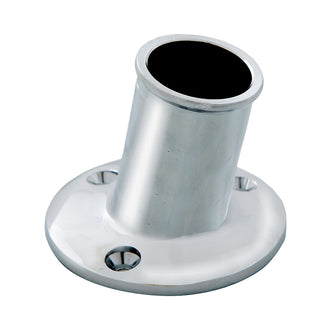 Whitecap Top-Mounted Flag Pole Socket CP/Brass - 1" ID | S-5002