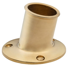 Whitecap Top-Mounted Flag Pole Socket - Polished Brass - 1-1/4" ID | S-5003B