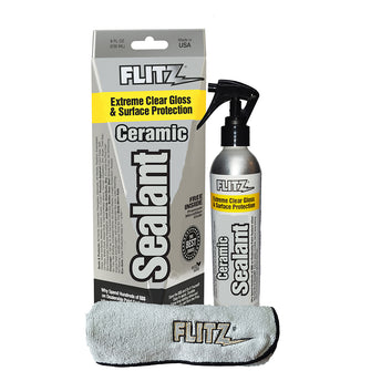 Flitz Ceramic Sealant Spray Bottle w/Microfiber Polishing Cloth - 236ml/8oz | CS 02908