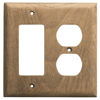 Whitecap Teak Rocker Switch/Duplex Receptacle Cover Plate | 60175