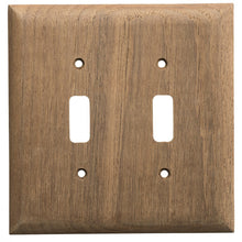 Whitecap Teak 2-Toggle Switch/Receptacle Cover Plate | 60176