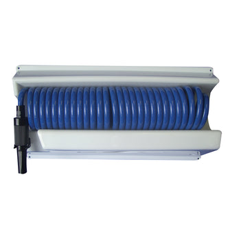 Whitecap 25&#39; Blue Coiled Hose w/Mounting Case | P-0443