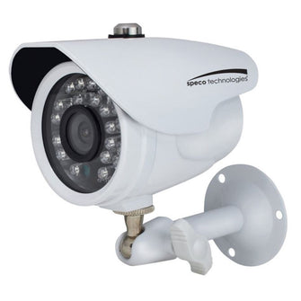 Speco HD-TVI 2MP Color Waterproof Marine Bullet Camera w/IR, 10&#39; Cable, 3.6mm Lens, White Housing | CVC627MT