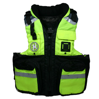 First Watch AV-800 Four Pocket Flotation Vest - Hi-Vis Yellow - Small to Medium | AV-800-HV-S/M