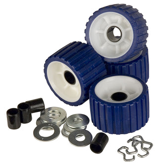 C.E. Smith Ribbed Roller Replacement Kit - 4-Pack - Blue | 29320