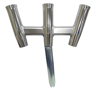 Tigress GS Trident Rod Holder - Bent Butt - Polished Aluminum | 88160