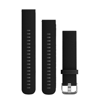Garmin Quick Release Band (20mm) w/Stainless Steel Hardware - Black Silicone | 010-12561-02
