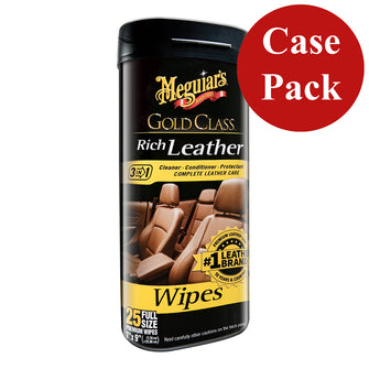 Meguiar&#39;s Gold Class&trade; Rich Leather Cleaner &amp; Conditioner Wipes *Case of 6* | G10900CASE