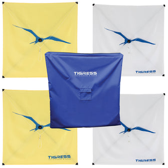 Tigress Kite Kit - 2-All Purpose Yellow, 2-Specialty White &amp; Storage Bag | KITEPKG-KIT