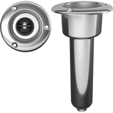 Mate Series Stainless Steel 0&deg; Rod &amp; Cup Holder - Drain - Round Top | C1000D