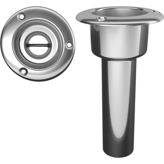 Mate Series Stainless Steel 0&deg; Rod &amp; Cup Holder - Open - Round Top | C1000ND