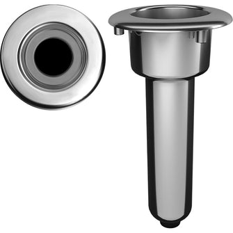 Mate Series Elite Screwless Stainless Steel 0&deg; Rod &amp; Cup Holder - Drain - Round Top | C1000DS