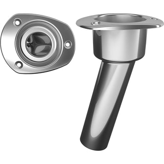 Mate Series Stainless Steel 15&deg; Rod &amp; Cup Holder - Open - Oval Top | C2015ND