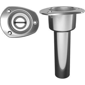 Mate Series Stainless Steel 0&deg; Rod &amp; Cup Holder - Open - Oval Top | C2000ND