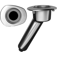 Mate Series Elite Screwless Stainless Steel 30&deg; Rod &amp; Cup Holder - Drain - Oval Top | C2030DS