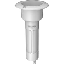 Mate Series Plastic 0&deg; Rod &amp; Cup Holder - Drain - Round Top - White | P1000DW