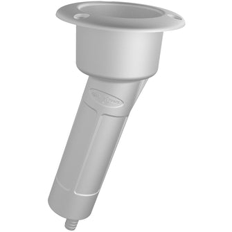 Mate Series Plastic 15&deg; Rod &amp; Cup Holder - Drain - Round Top - White | P1015DW