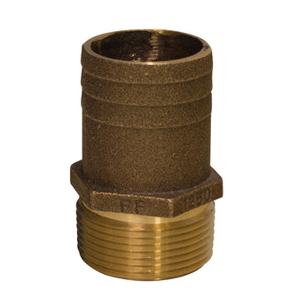 GROCO 1/2" NPT x 3/4" Bronze Full Flow Pipe to Hose Straight Fitting | FF-500