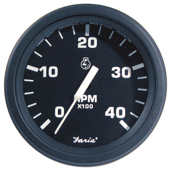 Faria 4" HD Tachometer (4000 RPM) Diesel (Mech Takeoff &amp; Var Ratio Alt) - Black | 43003