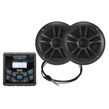 Boss Audio MCKGB450B.6 Marine Stereo &amp; 6.5" Speaker Kit - Black | MCKGB450B.6