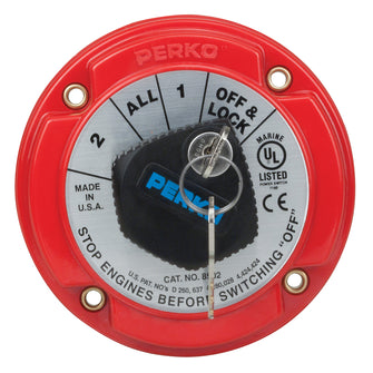 Perko Medium Duty Battery Selector Switch w/Key Lock | 8502DP