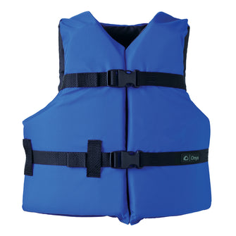 Onyx Nylon General Purpose Life Jacket - Youth 50-90lbs - Blue | 103000-500-002-12