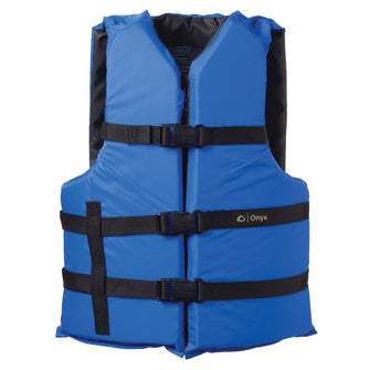 Onyx Nylon General Purpose Life Jacket - Adult Universal - Blue | 103000-500-004-12