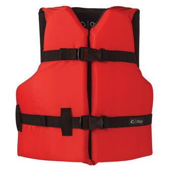 Onyx Nylon General Purpose Life Jacket - Youth 50-90lbs - Red | 103000-100-002-12