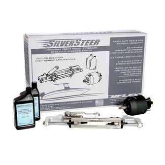 Uflex SilverSteer&trade; Universal Front Mount Outboard Hydraulic Steering System w/ UC128-SVS-1 Cylinder | SILVERSTEER1.0B